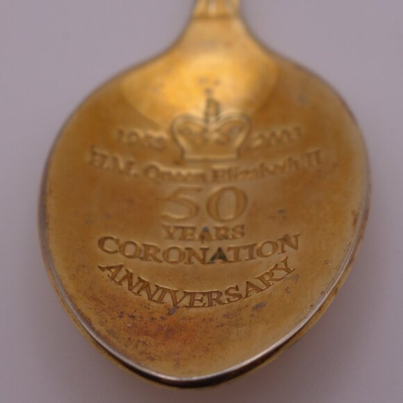 1953-2003 H.M. Queen Elizabeth II 50 Years CORONATION Anniversary Spoon - Picture 2 of 16